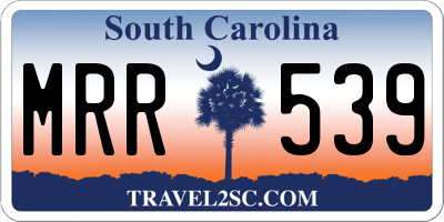 SC license plate MRR539