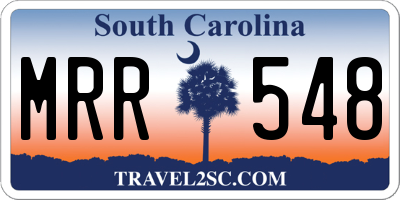 SC license plate MRR548
