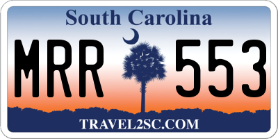 SC license plate MRR553