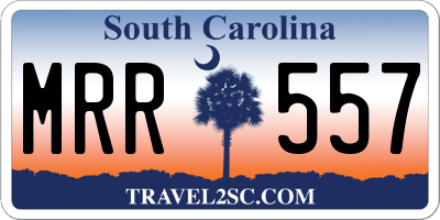 SC license plate MRR557
