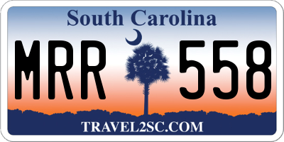 SC license plate MRR558
