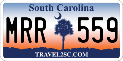 SC license plate MRR559