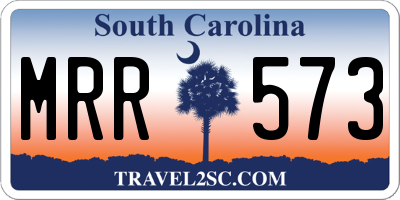 SC license plate MRR573