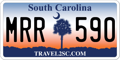 SC license plate MRR590