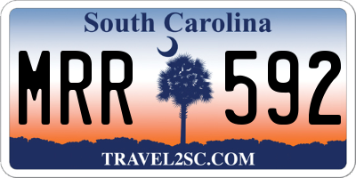 SC license plate MRR592