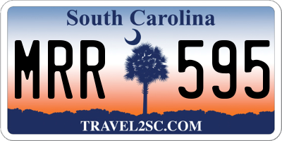 SC license plate MRR595