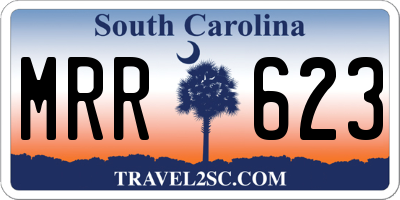 SC license plate MRR623