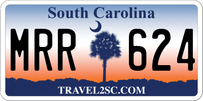 SC license plate MRR624