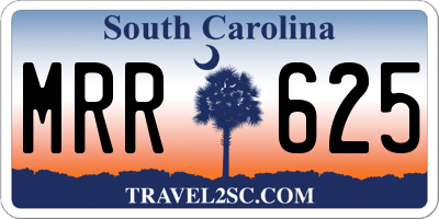 SC license plate MRR625