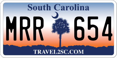 SC license plate MRR654
