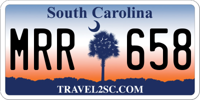 SC license plate MRR658