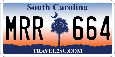 SC license plate MRR664