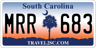 SC license plate MRR683