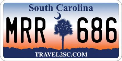 SC license plate MRR686
