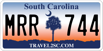 SC license plate MRR744