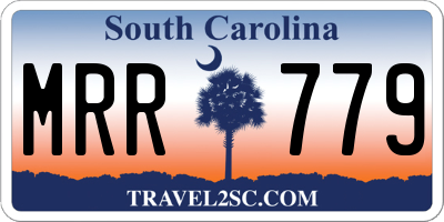 SC license plate MRR779