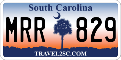 SC license plate MRR829