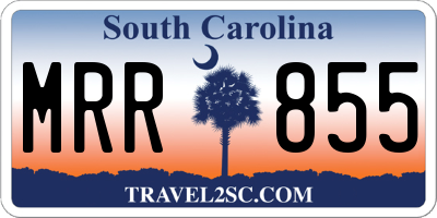 SC license plate MRR855