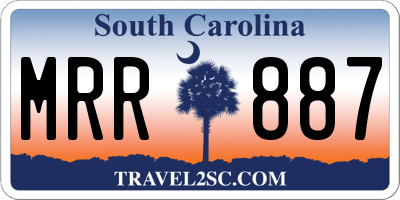 SC license plate MRR887