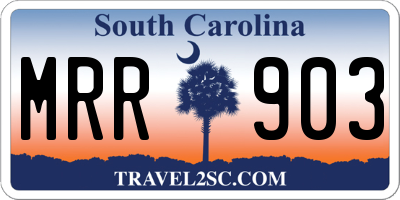 SC license plate MRR903