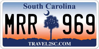 SC license plate MRR969