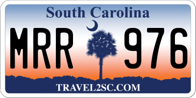 SC license plate MRR976