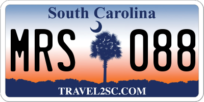 SC license plate MRS088