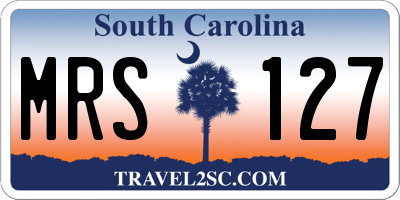 SC license plate MRS127