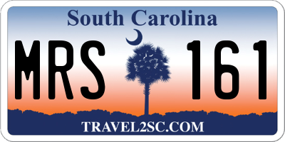SC license plate MRS161
