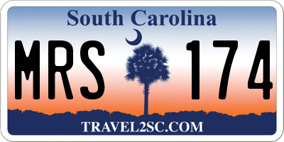 SC license plate MRS174