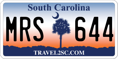 SC license plate MRS644