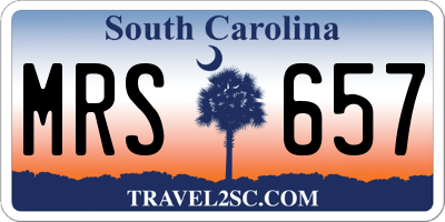 SC license plate MRS657