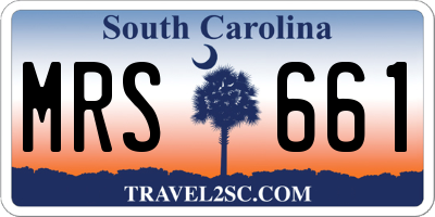 SC license plate MRS661