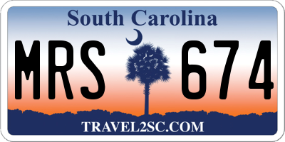 SC license plate MRS674