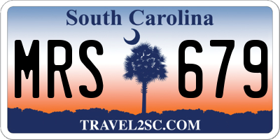 SC license plate MRS679