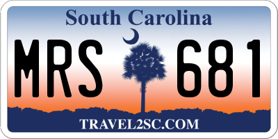 SC license plate MRS681