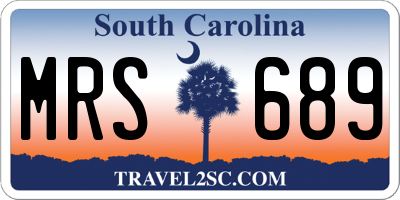 SC license plate MRS689