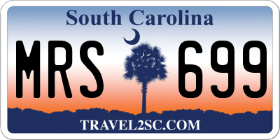 SC license plate MRS699