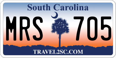 SC license plate MRS705