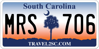 SC license plate MRS706