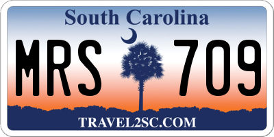 SC license plate MRS709