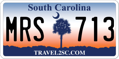 SC license plate MRS713