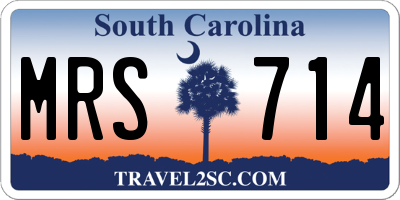 SC license plate MRS714