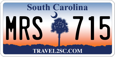SC license plate MRS715