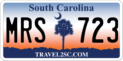 SC license plate MRS723
