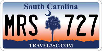 SC license plate MRS727