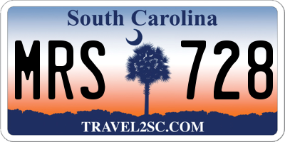 SC license plate MRS728