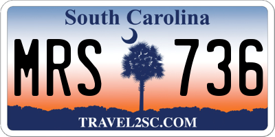 SC license plate MRS736