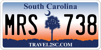 SC license plate MRS738