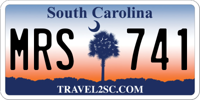 SC license plate MRS741